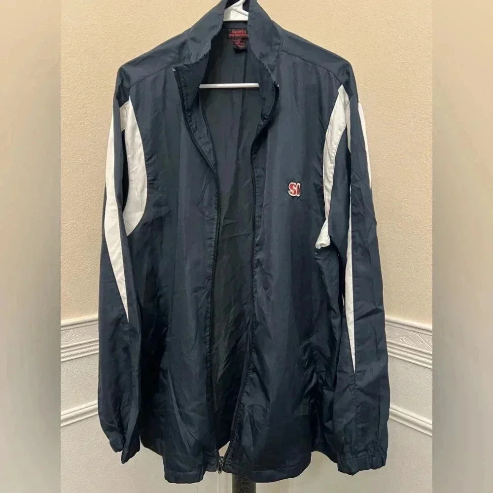 Vintage SI Sports Illustrated Mens Full Zip Up Windbreaker Jacket